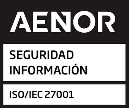 Certificado AENOR ISO/IEC 27001:2022 — Seguridad de la Información